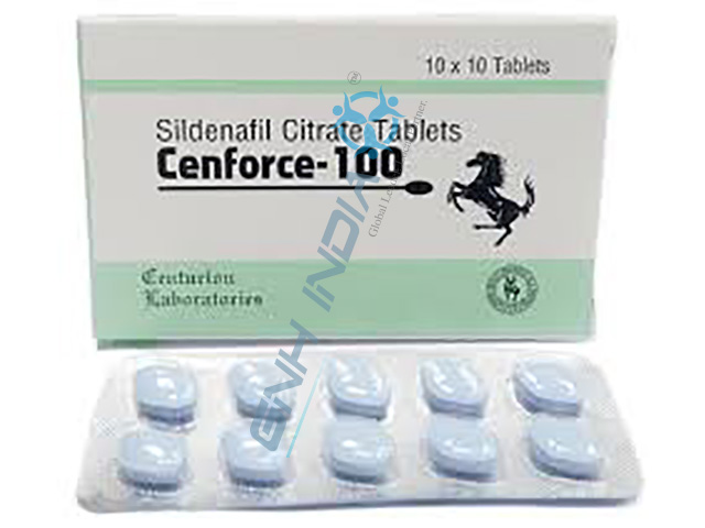 BUY Sildenafil Citrate (Cenforce) 100 mg by Centurion Laboratories at best  price available.