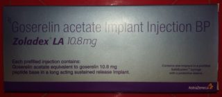 Goserelin Acetate implant BP - Zoladex LA 10.8mg listing get data
