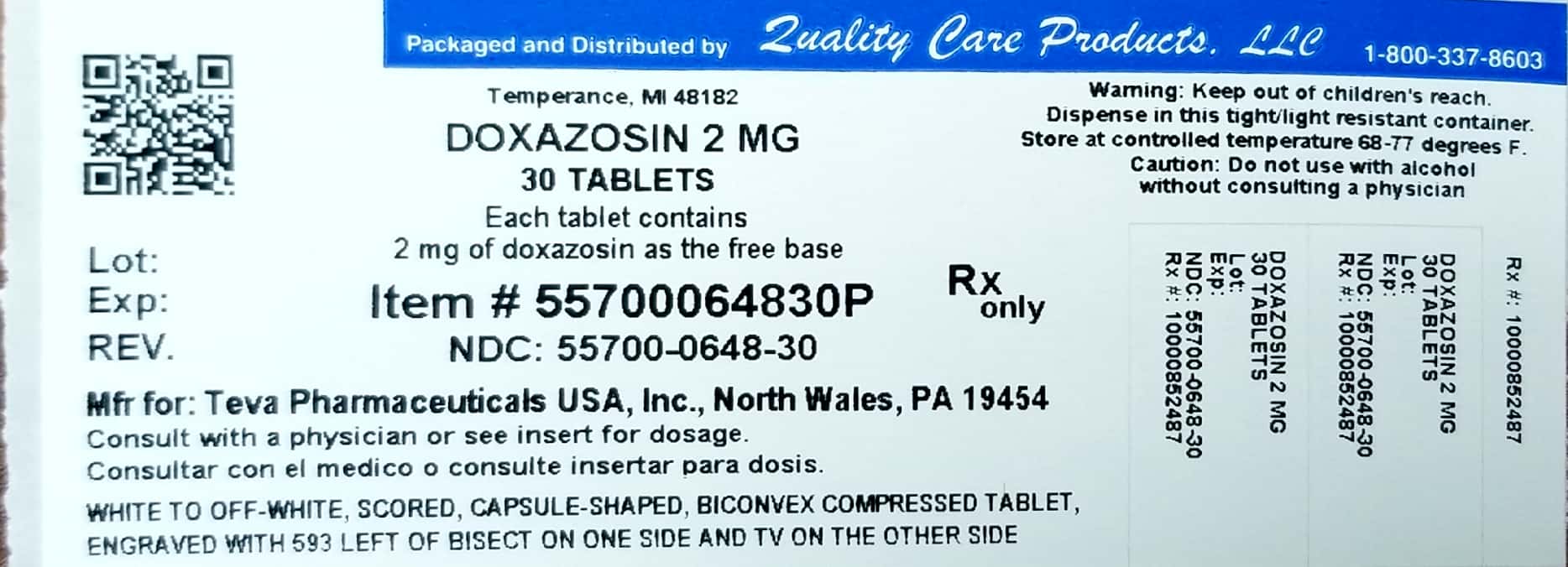 doxazosin mesylate brand and generic name