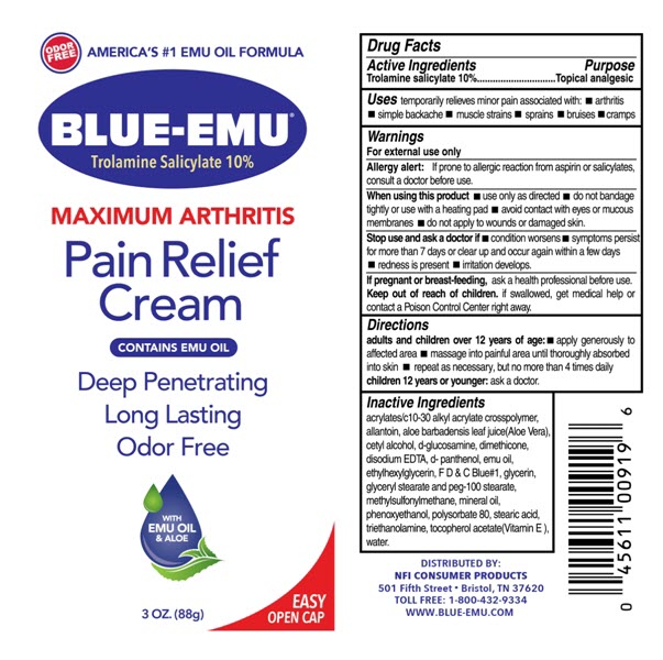 BUY Trolamine Salicylate 10% (Blue-Emu Maximum Arthritis Pain Relief Cream)  100 mg/g from GNH India at the best price available.