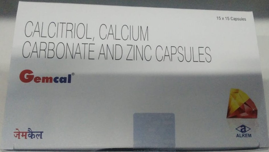 Gemcal Capsules - Calcitriol, Calcium Carbonate And Zinc